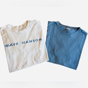 Bundle of 2 short sleeve men’s T-Shirts white and blue medium